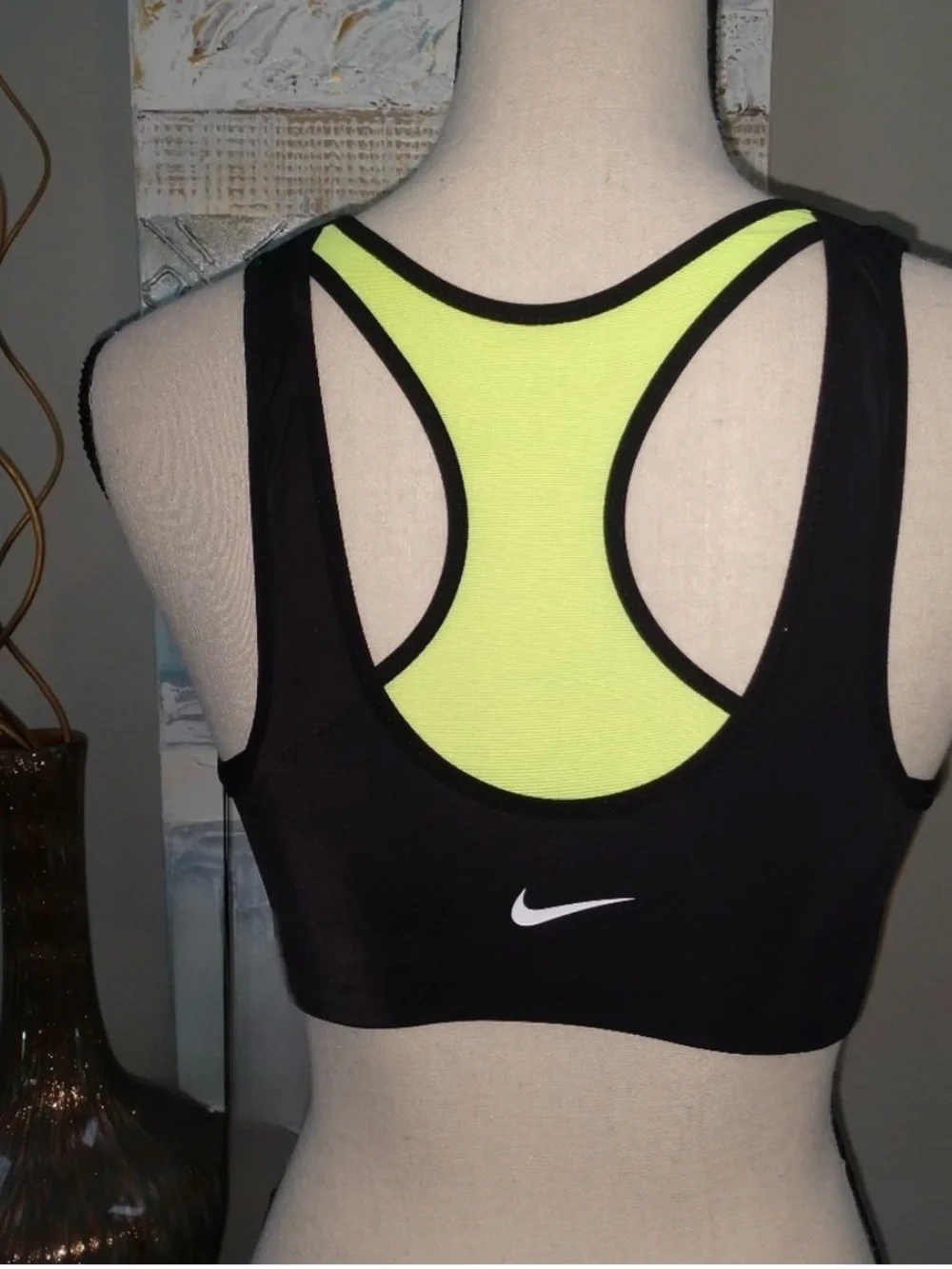 Nike Black Front-Zip Medium Support Sports Bra